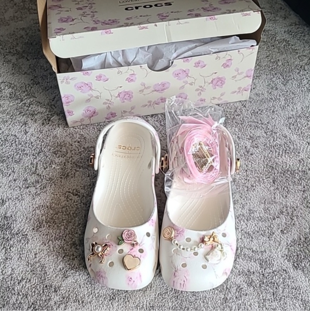 NWT loveshackfancy x crocs Classic Ballet Flat - Picture 6 of 9